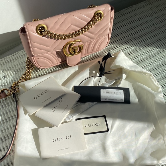Gucci Mini Marmont 2.0 shoulder bag. Pink 💗 - Picture 13 of 15